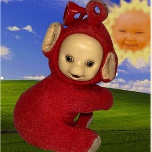 Teletubbies “Po” Clip On Carabiner red 5" Happy Meal Key Chain Toy